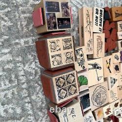 Vintage Lot Of 900+ Mixed Rubber Stamps Stamp Stampin' Stampin Up Sets Scrapbook
