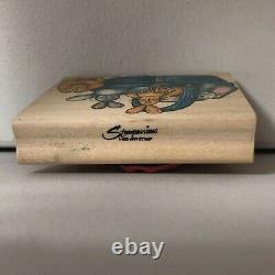 Vintage Stampassions Dianna Marcum Basket N Bunnies Rubber Stamp Stamper G 4253