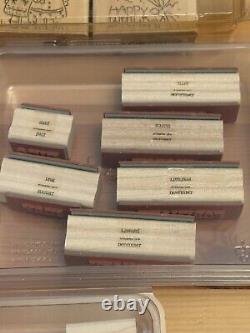 WOW! 31 Retired Stampin Up! Wood/Rubber Set Lot! Over 200 Stamps Some New